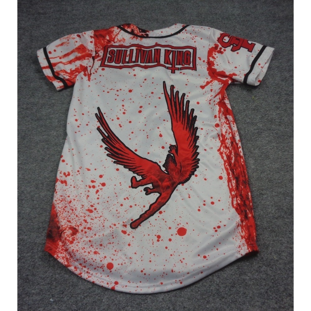Sullivan King Queen Pink Blood Paint Splatter Baseball Jersey Adult Medium
